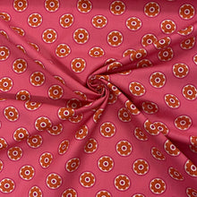 Load image into Gallery viewer, Funky daisy on hot pink cotton fabric - 1/2 mtr