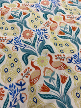 Load image into Gallery viewer, Peacock gold metallic cotton fabric - 1/2 mtr