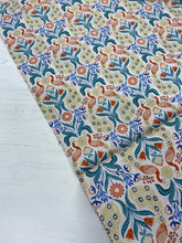 Load image into Gallery viewer, Peacock gold metallic cotton fabric - 1/2 mtr