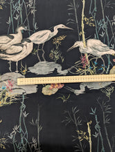 Load image into Gallery viewer, Bird & reeds soft crepe fabric - TWO colourways - 1/2mtr - Dressmaking Fabric