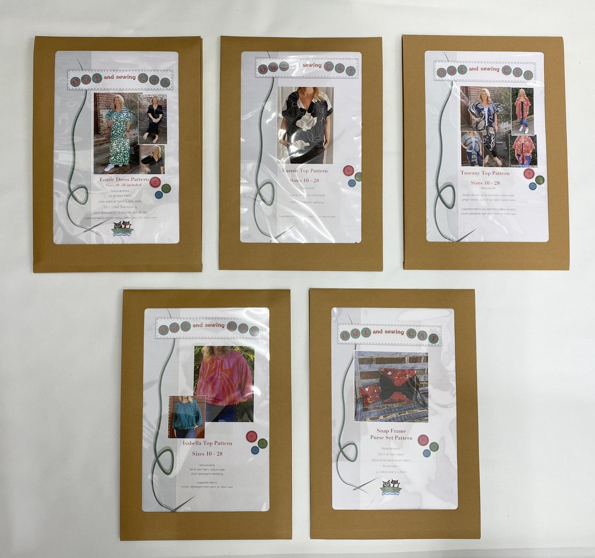 Paper Pattern Collection 23 owl and sewing cat