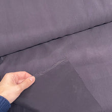 Load image into Gallery viewer, Cupro black/aubergine x 1/2mtr - Dressmaking Fabric