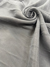Load image into Gallery viewer, Cupro grey herringbone x 1/2mtr - Dressmaking Fabric