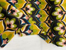 Load image into Gallery viewer, Retro Large Lotus Print Satin - 1/2 metre - Dressmaking Fabric