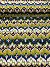 Load image into Gallery viewer, Retro Large Lotus Print Satin - 1/2 metre - Dressmaking Fabric
