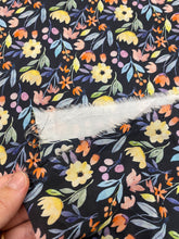 Load image into Gallery viewer, Black & Pastel Floral Cotton Lawn - 1/2mtr - Dressmaking Fabric