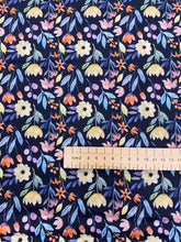 Load image into Gallery viewer, Black & Pastel Floral Cotton Lawn - 1/2mtr - Dressmaking Fabric
