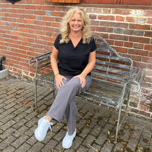 Load image into Gallery viewer, Cupro grey herringbone x 1/2mtr - Dressmaking Fabric