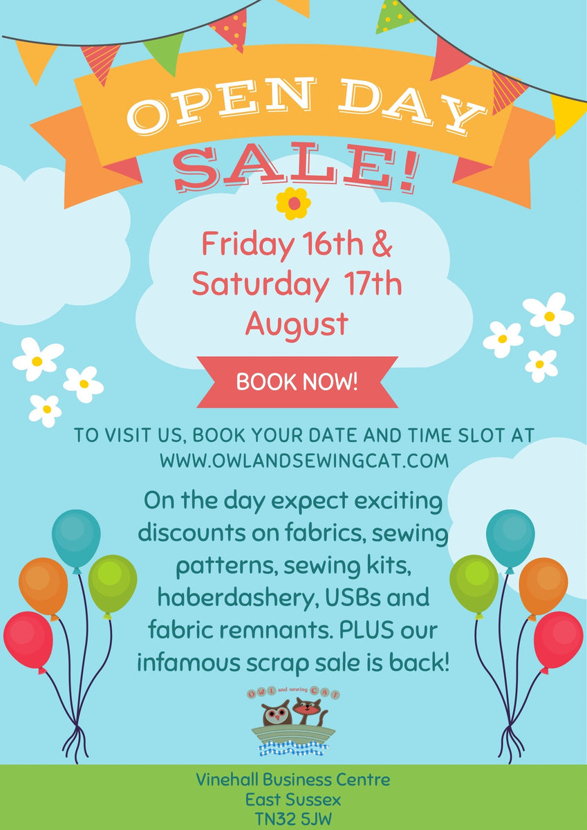 OPEN DAY SALE owl and sewing cat