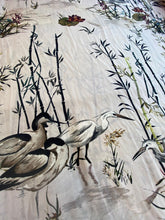 Load image into Gallery viewer, Bird & reeds soft crepe fabric - TWO colourways - 1/2mtr - Dressmaking Fabric