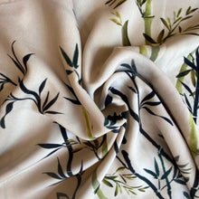 Load image into Gallery viewer, Bird & reeds soft crepe fabric - TWO colourways - 1/2mtr - Dressmaking Fabric
