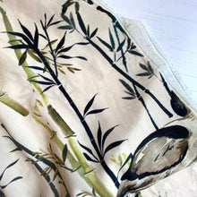 Load image into Gallery viewer, Bird & reeds soft crepe fabric - TWO colourways - 1/2mtr - Dressmaking Fabric