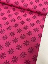 Load image into Gallery viewer, Magenta geometric flower cotton fabric - 1/2 mtr