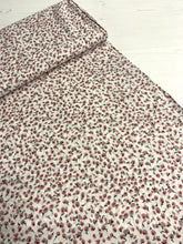 Load image into Gallery viewer, Salmon Pink and White Ditsy Floral Viscose Fabric - 1/2mtr - Dressmaking Fabric
