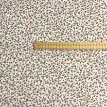 Load image into Gallery viewer, Salmon Pink and White Ditsy Floral Viscose Fabric - 1/2mtr - Dressmaking Fabric