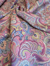 Load image into Gallery viewer, Paisley Plum viscose - 1/2mtr - Dressmaking Fabric