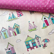 Load image into Gallery viewer, Pink daisies cotton fabric - 1/2 mtr