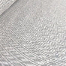 Load image into Gallery viewer, Herringbone Woven Heavyweight Fabric x 1/2 metre - Blue/grey