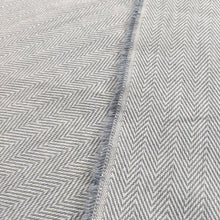 Load image into Gallery viewer, Herringbone Woven Heavyweight Fabric x 1/2 metre - Blue/grey