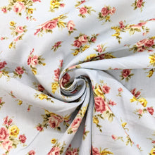 Load image into Gallery viewer, Blue floral needle cord x 1/2mtr