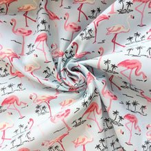 Load image into Gallery viewer, Flamingos cotton fabric - 1/2 metre