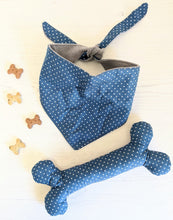 Load image into Gallery viewer, Dog Bandana and Toy Bone Pattern