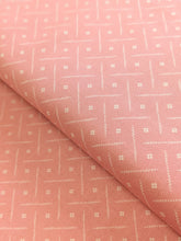 Load image into Gallery viewer, Peach geometric cotton fabric - 1/2 mtr