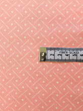 Load image into Gallery viewer, Peach geometric cotton fabric - 1/2 mtr