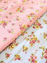 Load image into Gallery viewer, Blue floral needle cord x 1/2mtr