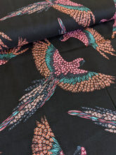 Load image into Gallery viewer, Pretty Gliding Birds Viscose Fabric - 1/2 mtr - Dressmaking Fabric