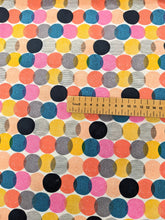 Load image into Gallery viewer, Colourful spots fabric - 1/2 mtr