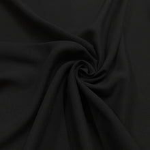 Load image into Gallery viewer, Plain black viscose fabric - 1/2mtr - Dressmaking Fabric