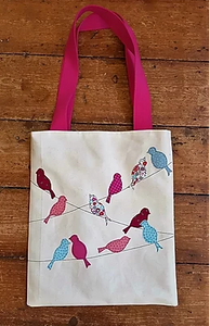 applique bird bag sewing pattern