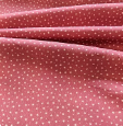 Dusky pink star print 100% cotton fabric