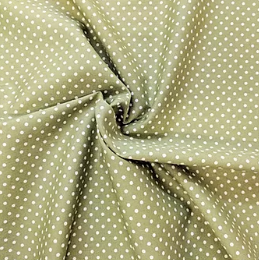 Green small spot print fabric