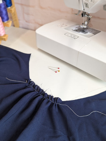 How to gather the Isabella top neckline