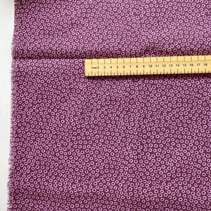 Dusky mauve & pink circles cotton fabric - 1/2 mtr