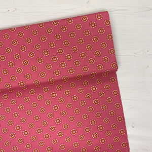 Funky daisy on hot pink cotton fabric - 1/2 mtr