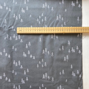 Grey trees cotton fabric - 1/2 mtr