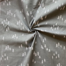 Load image into Gallery viewer, Grey trees cotton fabric - 1/2 mtr
