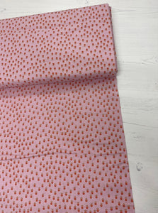Little flowers on pink cotton fabric - 1/2 mtr
