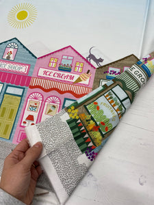 Sweet street double border cotton fabric - 1/2 mtr