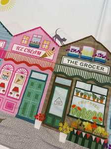 Sweet street double border cotton fabric - 1/2 mtr