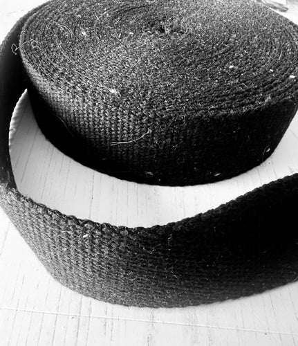 Cotton Strapping High Quality Black - 38mm - used for Oil Cloth Tote Bag