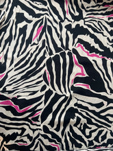 Load image into Gallery viewer, Zebra Print with Pink Highlight - Dressmaking Fabric