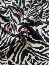 Load image into Gallery viewer, Zebra Print with Pink Highlight - Dressmaking Fabric
