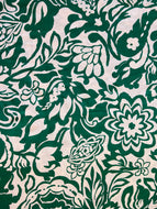 Large Green Floral - Viscose Fabric - Dressmaking Fabric