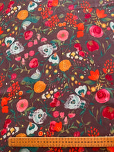 Load image into Gallery viewer, Mink Floral Viscose Fabric - 1/2mtr - Dressmaking Fabric