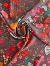 Load image into Gallery viewer, Mink Floral Viscose Fabric - 1/2mtr - Dressmaking Fabric