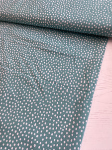 Mint irregular dots cotton fabric - 1/2 mtr
